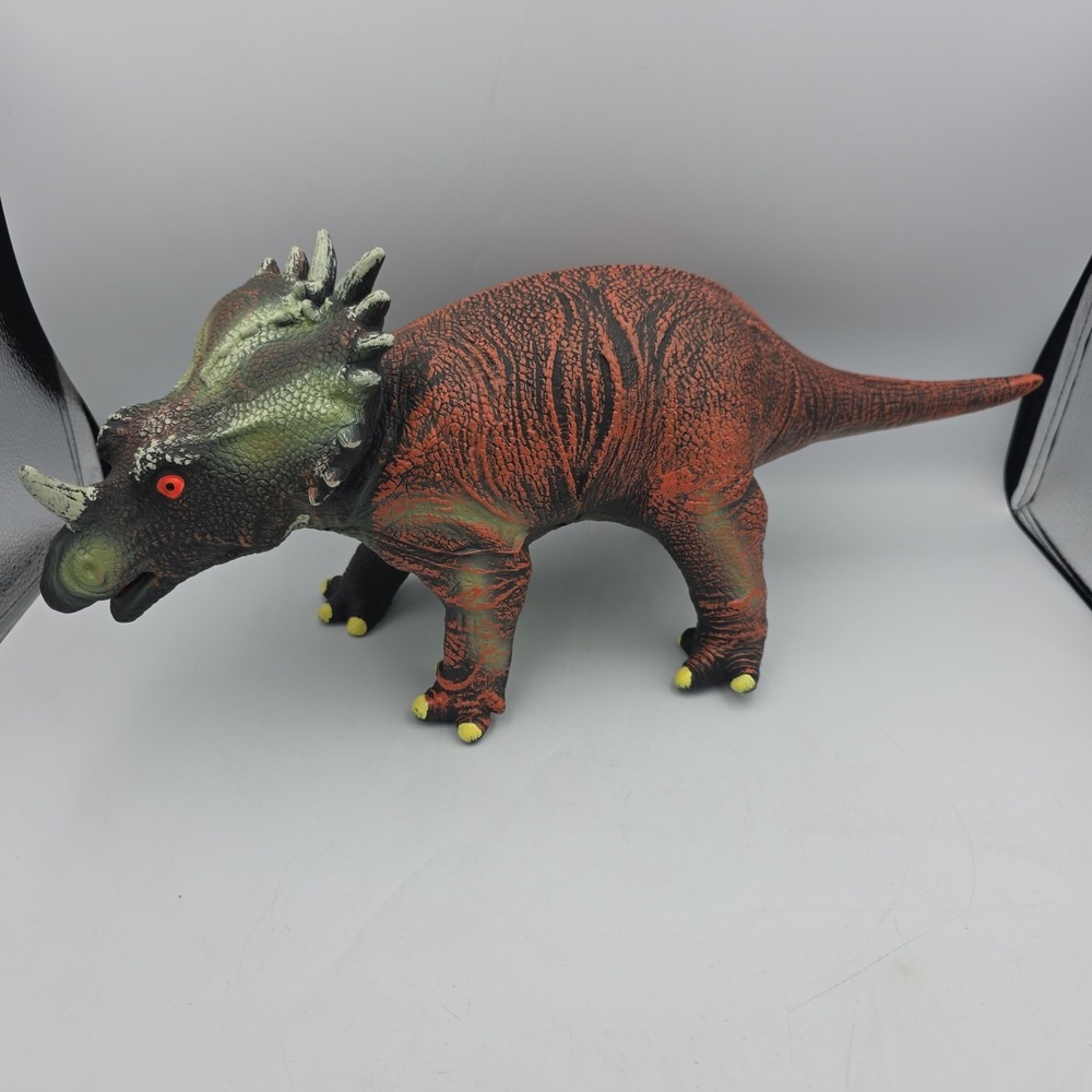 Large Triceratops Dinosaur Toy 20" Realistic Horns Sound Effects Kids Figure Dec